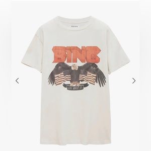 Mint condition Anine Bing Vintage Bing Tee, Ivory Large, $110